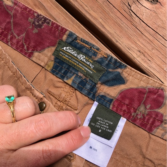 Eddie Bauer Women’s Dark Khaki Pants Straight Leg Mid-Rise Dark Tan - Picture 2 of 7